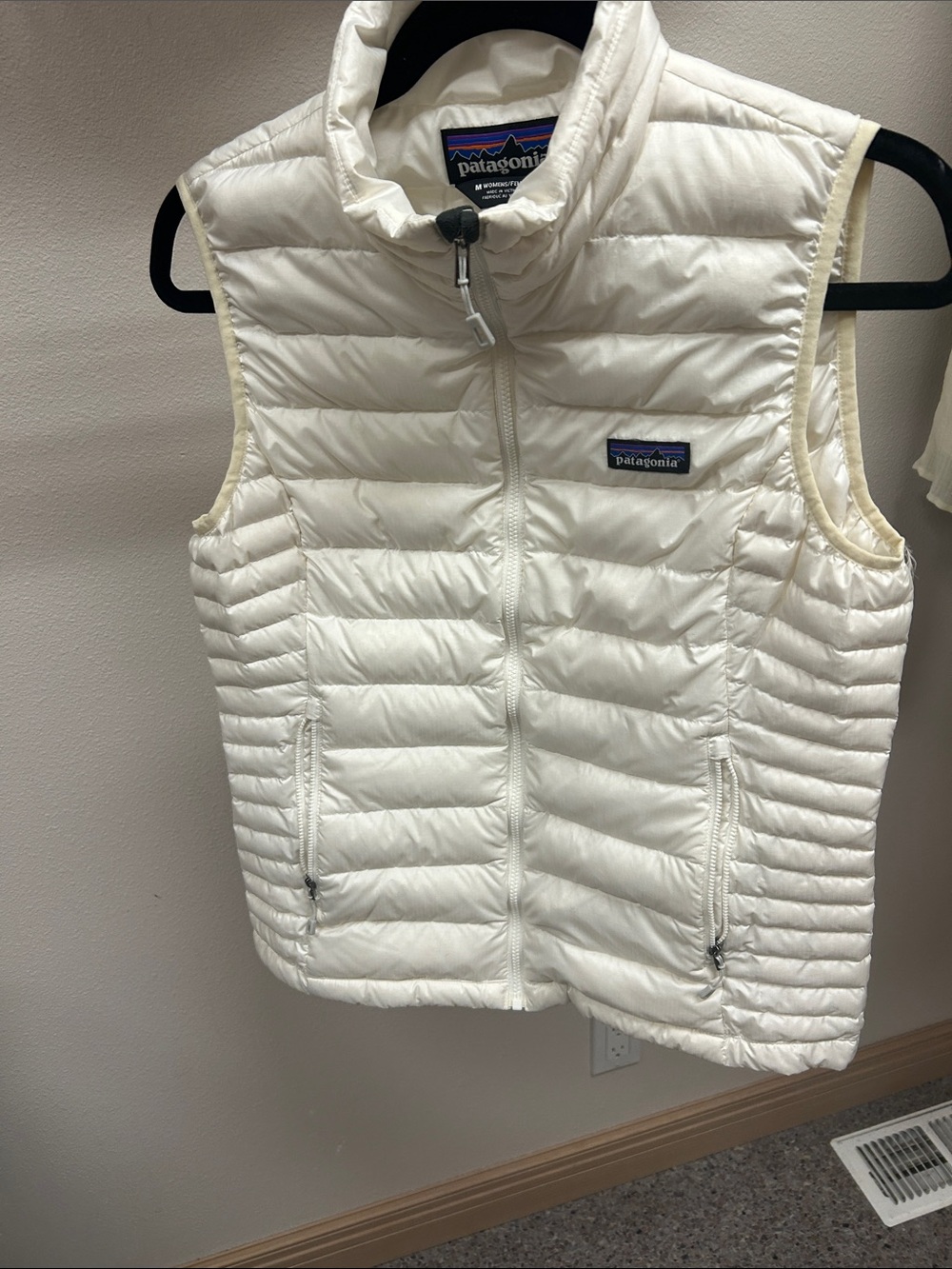 Patagonia Cream Quilted Down Vest